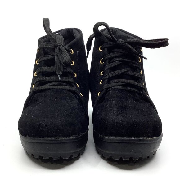 Black Suede Ankle Boots - Picture 3 of 6